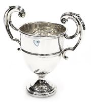 A George V silver twin handled trophy, Sheffield 1930, 3.97oz.