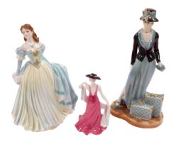 Two Royal Worcester porcelain figures, comprising Olivia, Summer Romance, and Penelope, 250th annive