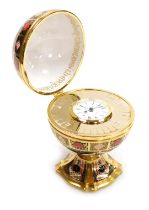 A Royal Crown Derby Imari Millenium Globe Clock, for Sinclairs, limited edition 805/1000, the clock