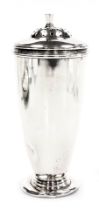 An Elizabeth II silver sugar sifter, of cylindrical footed form, Birmingham 1960, 4.15oz. (AF)
