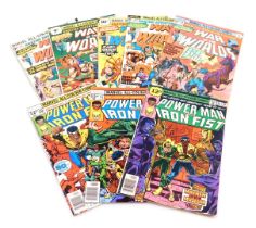 Marvel comics. Two editions of Powerman and Ironfist, issues 51 and five editions of War Of The Worl