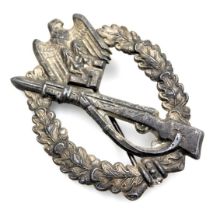 A Third Reich WWII Infantry Assault Badge in silver.
