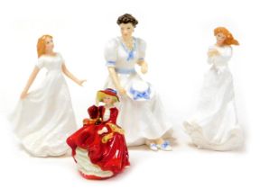 Four Royal Doulton figures, modelled as Jean HN3757, Thank You HN3390, Friendship HN3491, and Top O'