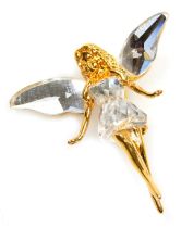 A Swarovski angel brooch, with box.