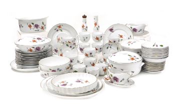 A Royal Worcester Astley porcelain part dinner and tea service, including a pair of graduated meat p