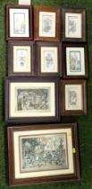 A group of John Ellam decoupage living pictures, after Anton Pieck, framed and glazed, comprising Cl