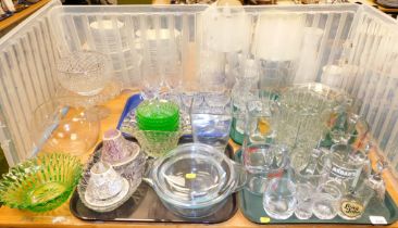 Ornamental glassware, household glassware including measuring jugs, vases, drinking glasses, dessert