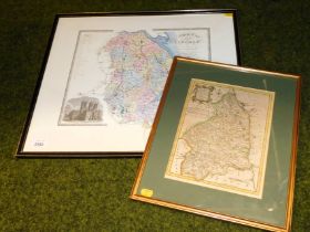 A Lincolnshire map and a Northumberland map. (2)