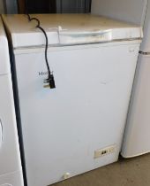 A Haier chest freezer.