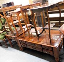 Occasional furniture, including two tier occasional table and a unit of six drawers raised on turned