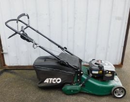 An Atco Liner 195A petrol lawnmower, with Briggs & Stratton motor.