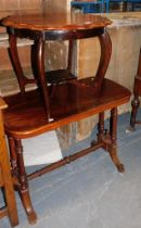 A two tier occasional, and a hall table (2)