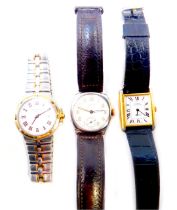 Three wristwatches, comprising a JW Benson of London silver cased 1950s gent's wristwatch, a Raymond