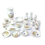 A group of Aynsley Cottage Garden pattern porcelain, to include trinket dishes, milk jug, various va
