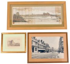 A group of Peterborough and Cambridgeshire related pictures and prints, comprising High Street, Mark