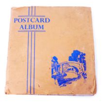 A late 20thC black and white postcard album, containing postcards relating to UK towns, to include B