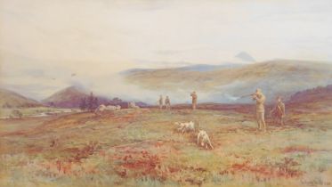 After George Stratton Ferrier RSW. Hunting scene, In The Moorlands, print, limited edition, 16/500,