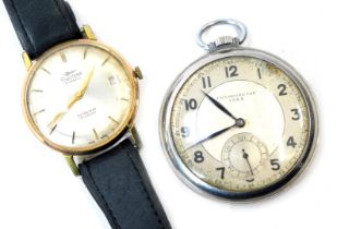 Two watches, comprising a Systema seventeen jewel incablc gent's wristwatch, stainless steel back wi