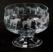 A Hugh Gary crystal bowl, The 1878 Shire Society to 1978, bearing signature, limited edition, 11/250