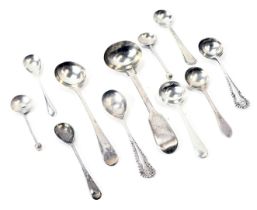 Silver and other spoons, comprising preserve spoons, Victorian toddy ladle, etc., 1.94oz.