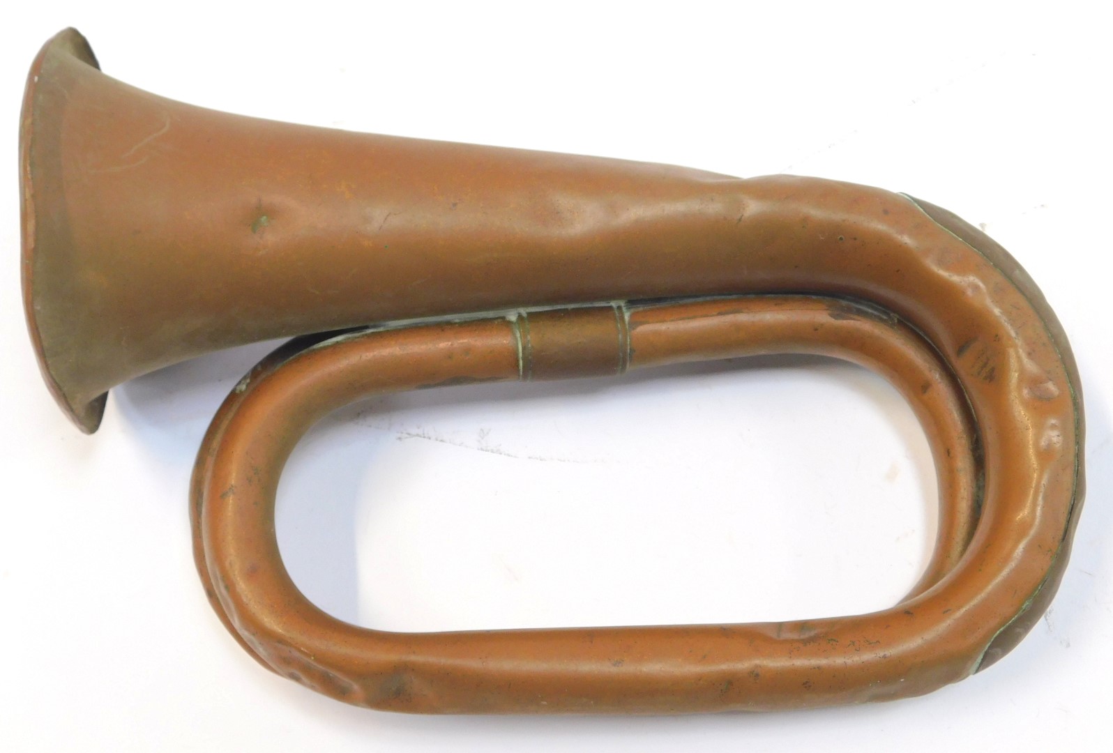 A Besson and Co London copper bugle, dated 1940, 24.5cm long. - Image 2 of 5