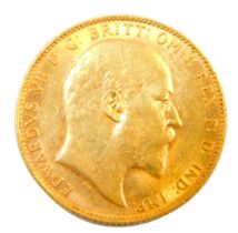 An Edward VII full gold sovereign 1910.