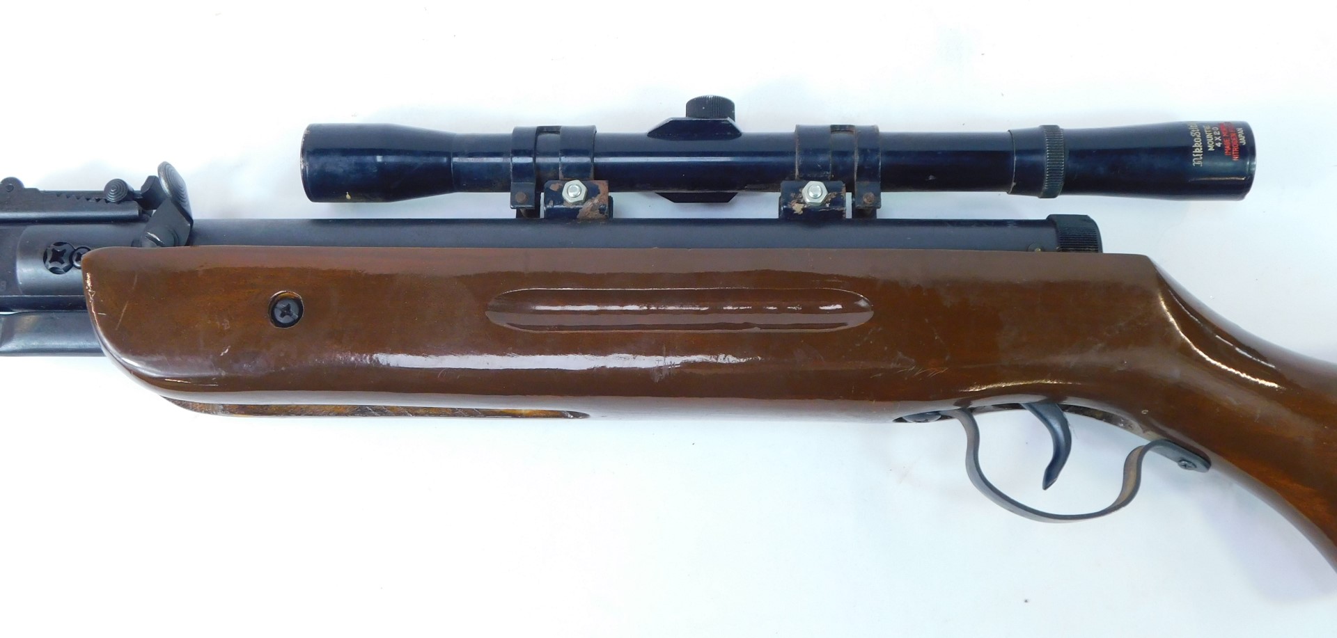 A Westlake .22 calibre air rifle, with Nikko Stirling 4x20 sight, on a brown stock, 96cm long. - Image 2 of 6