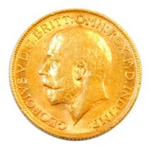 A George V full gold sovereign 1912.