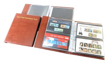 Royal Mail presentation packs, comprising an album circa 2012 onwards, Harry Potter, Beatrix Potter,