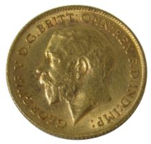 A George V half gold sovereign 1911, 4g.