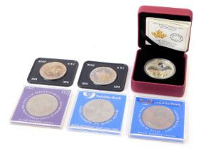 Collector's coins, comprising Canadian Proof Dollar (x2) , Queen Elizabeth The Queen Mother collecto