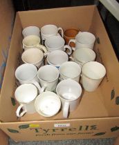 Various commemorative mugs. (1 box)