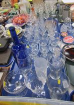 Decorative glassware, comprising pint glass, decanters, drinking glasses, miniature ship shot glasse