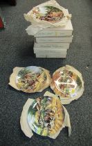 Collectors plates, to include Wedgwood Feeding Time and Helmut Glabl, some boxed.