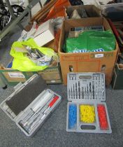 Various tools, to include screws, Draper Tool Company sets, Power Devil sets, nuts, bolts, etc. (3 b