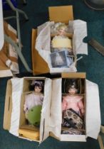 Three Ashton Drake Gallery dolls, comprising 94611, 92121 and a Hamilton Collection Lindsey. (3, box