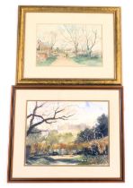 Two watercolours, comprising Colin Rogers, St Michael's Mount landscape, signed, and a George HE Gra