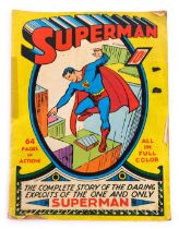 A facsimile Superman number 1 comic, copyrighted to 1939. (AF)