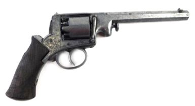 Withdrawn Pre-Sale A replica Colt pistol, marked Adams Patent, numbered 5858, 33cm long.