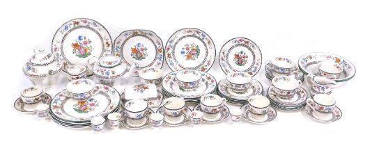 A Spode Chinese Rose part dinner and tea service, to include teapots, dinner plates, bowls, egg cups
