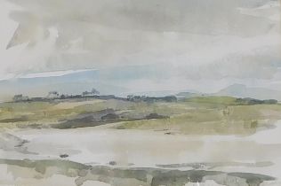 George McKeith. October Morning Kippon, watercolour, signed and titled verso, 21cm x 30cm. Artist la