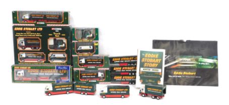 A quantity of Eddie Stobart Diecast vehicles, to include truck set, limited edition box trailer, 584