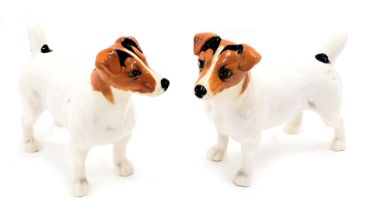 Two Beswick Jack Russell terriers, 12cm high. (2)