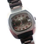 Withdrawn pre-sale. A Corvette automatic Incabloc gentleman's wristwatch, in stainless steel case,