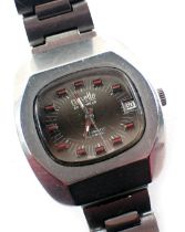 Withdrawn pre-sale. A Corvette automatic Incabloc gentleman's wristwatch, in stainless steel case,