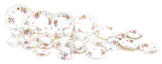 A quantity of Royal Crown Derby Posies pattern teaware and other similar pieces.