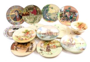 A group of Royal Doulton ceramics, comprising a Rustic England bowl, 20cm wide, various cabinet plat