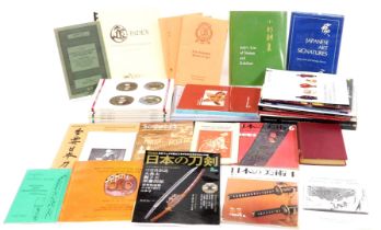Books and catalogues on Japanese swords, fittings, armour, and associated interest, including Self a