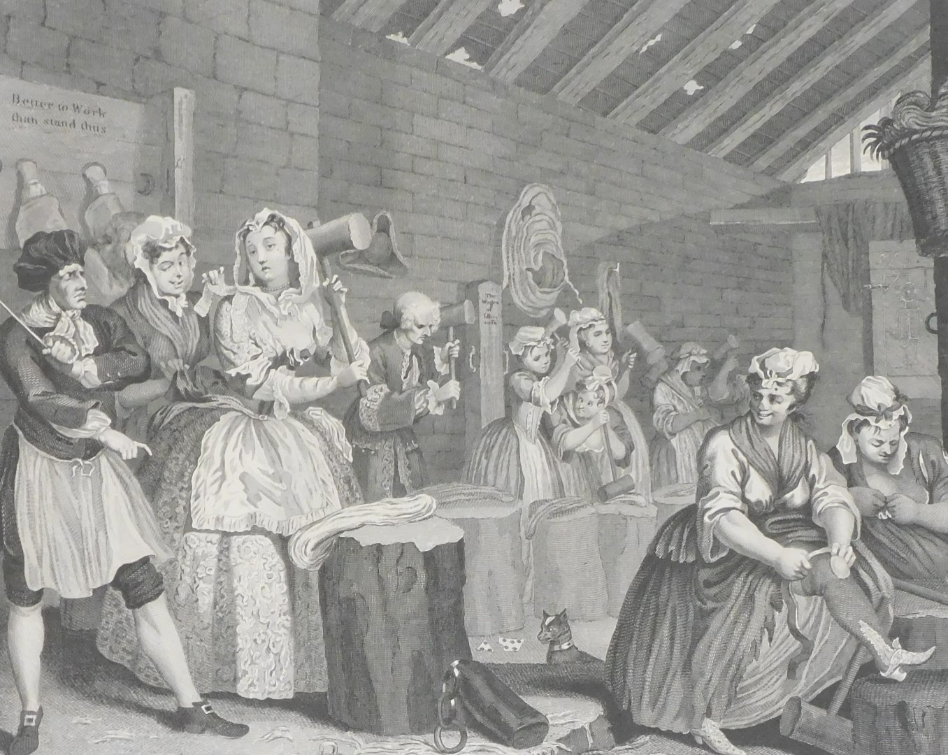 After William Hogarth (English, 1697-1764) A Harlots Progress, engravings, plates one to six, publis - Image 5 of 7