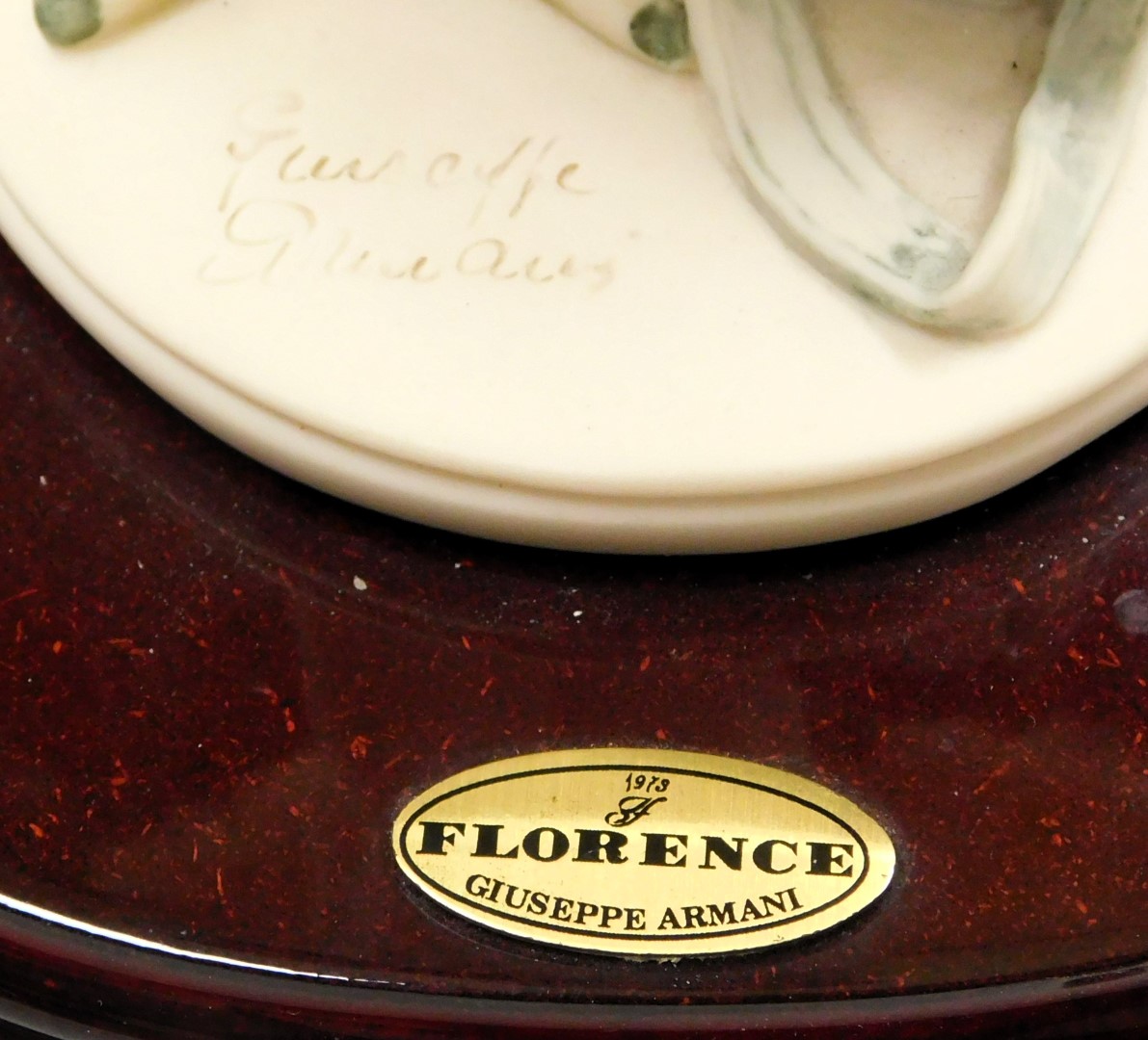 A late 20thC Florence figural table lamp, modelled by Giuseppe Armani, of a lady with a hat, serial - Image 2 of 2